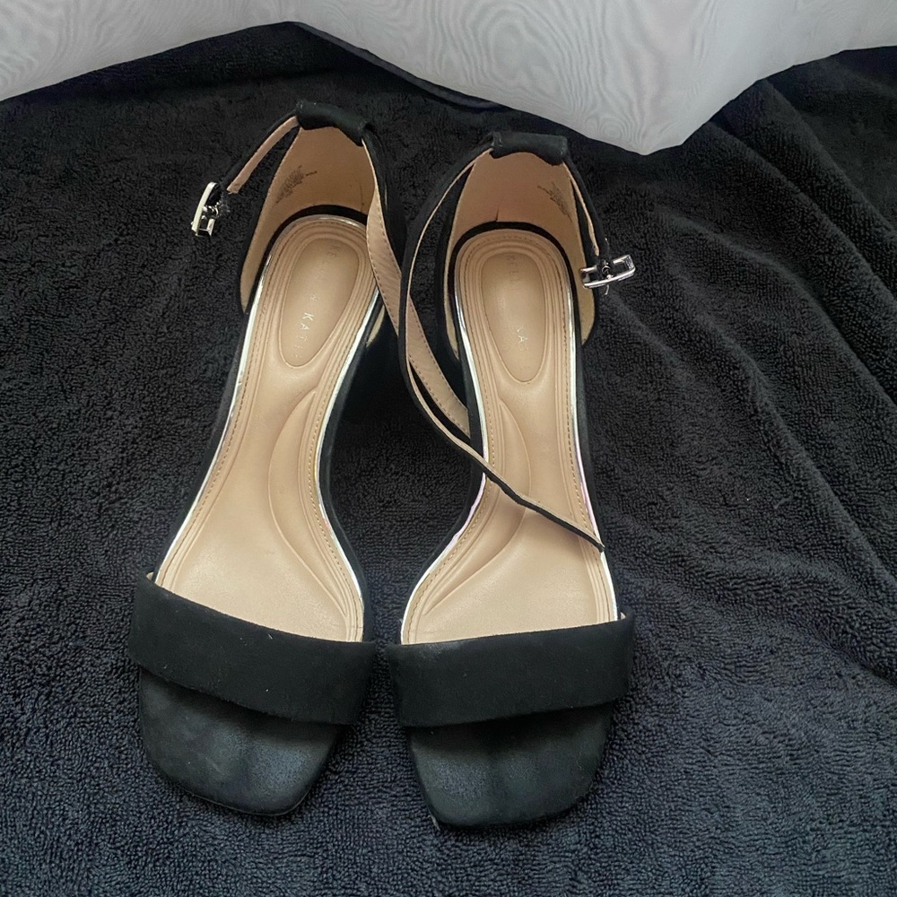 Kelly & Katie Black Ankle Strap Heels